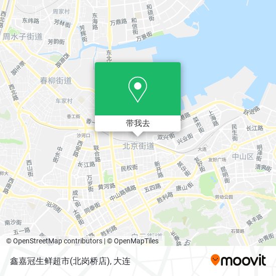 鑫嘉冠生鲜超市(北岗桥店)地图