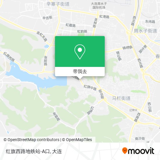 红旗西路地铁站-A口地图
