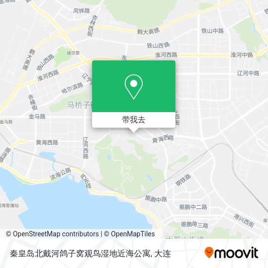 秦皇岛北戴河鸽子窝观鸟湿地近海公寓地图