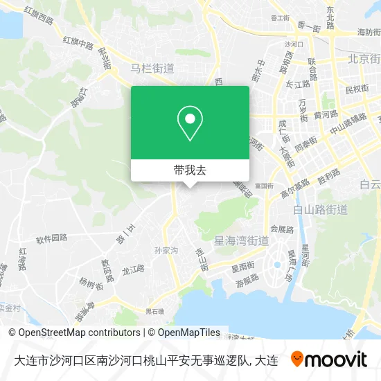 大连市沙河口区南沙河口桃山平安无事巡逻队地图