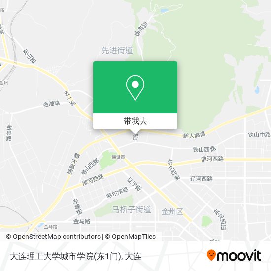 大连理工大学城市学院(东1门)地图