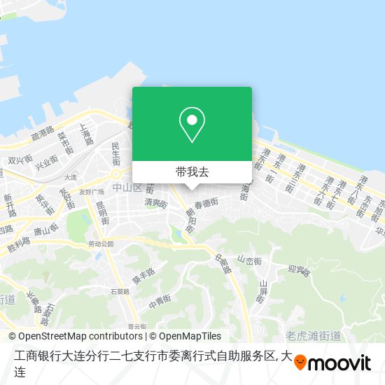 工商银行大连分行二七支行市委离行式自助服务区地图