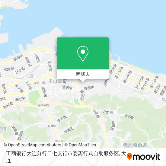 工商银行大连分行二七支行市委离行式自助服务区地图