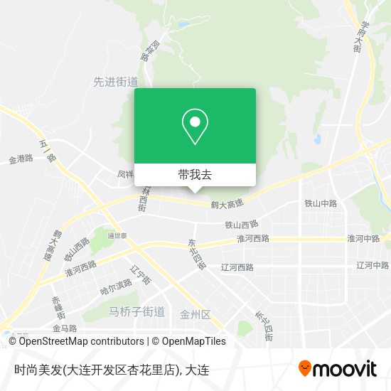 时尚美发(大连开发区杏花里店)地图
