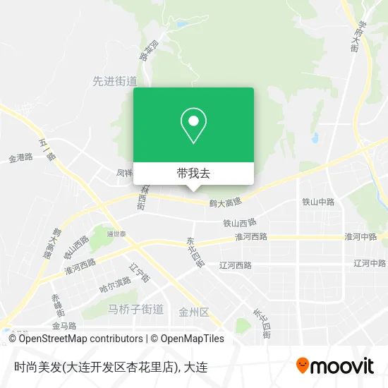 时尚美发(大连开发区杏花里店)地图