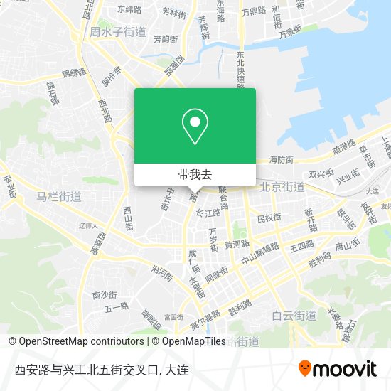 西安路与兴工北五街交叉口地图