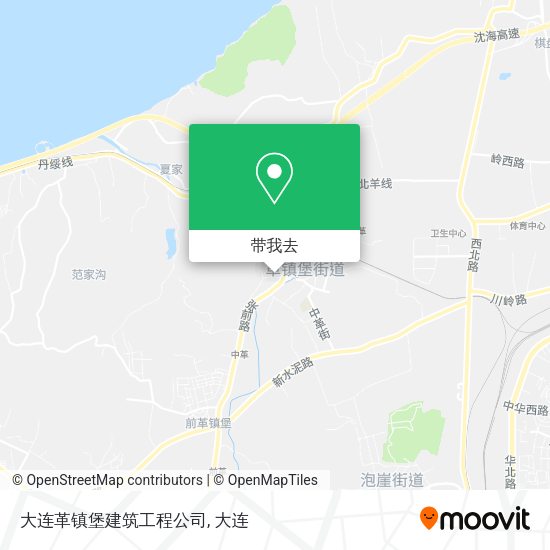 大连革镇堡建筑工程公司地图