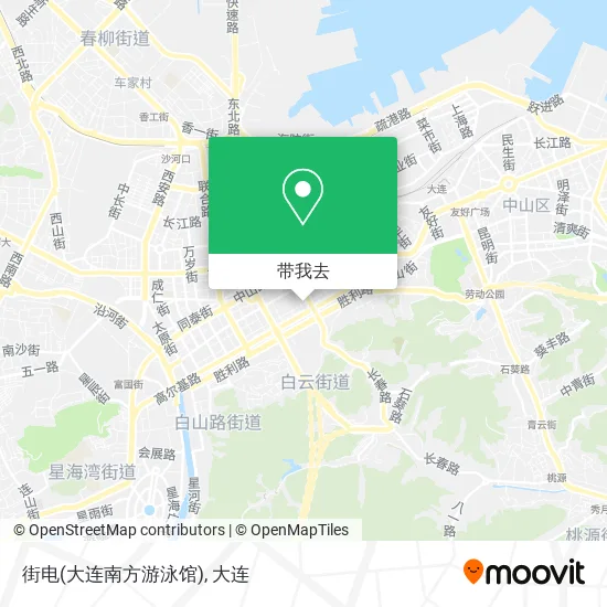 街电(大连南方游泳馆)地图