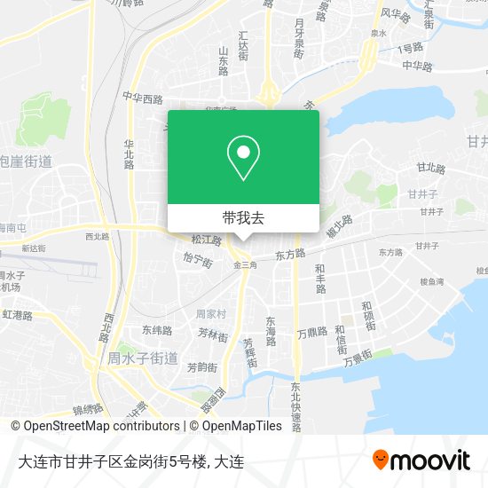 大连市甘井子区金岗街5号楼地图