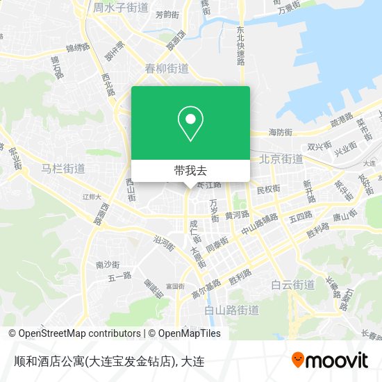 顺和酒店公寓(大连宝发金钻店)地图