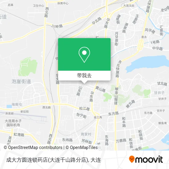 成大方圆连锁药店(大连千山路分店)地图