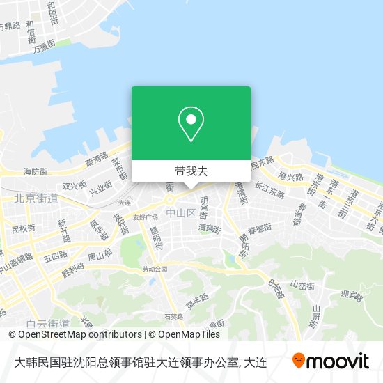 大韩民国驻沈阳总领事馆驻大连领事办公室地图