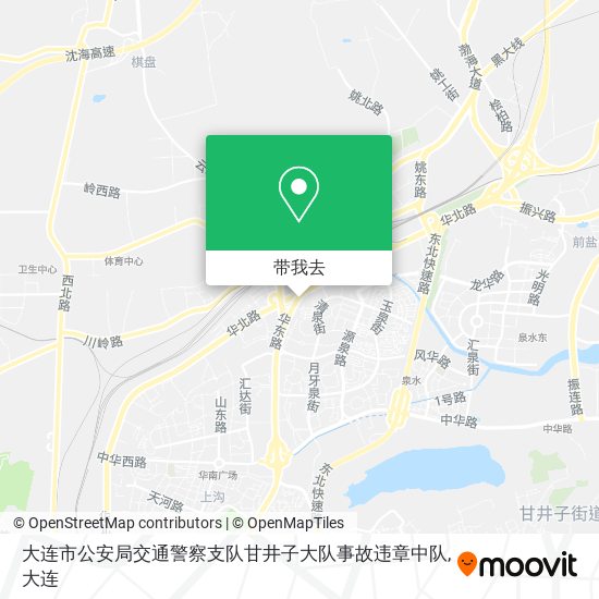 大连市公安局交通警察支队甘井子大队事故违章中队地图