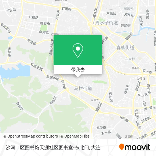 沙河口区图书馆天涯社区图书室-东北门地图
