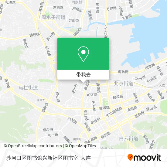 沙河口区图书馆兴新社区图书室地图