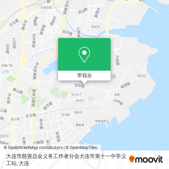 大连市慈善总会义务工作者分会大连市第十一中学义工站地图