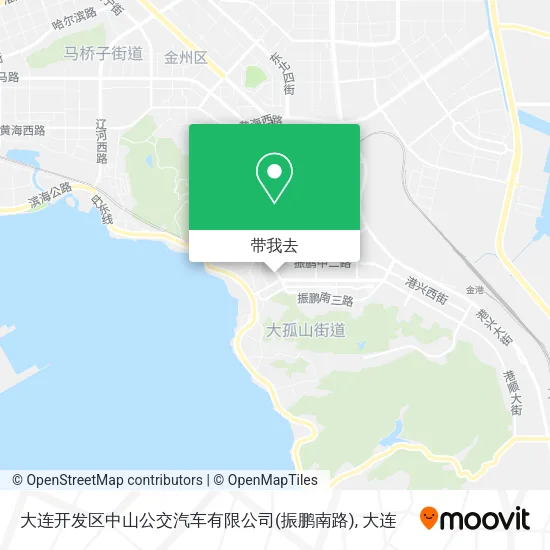 大连开发区中山公交汽车有限公司(振鹏南路)地图
