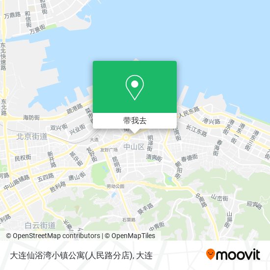 大连仙浴湾小镇公寓(人民路分店)地图