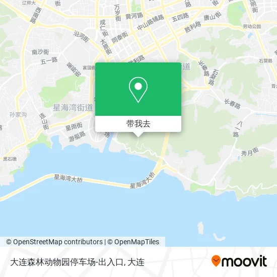 大连森林动物园停车场-出入口地图