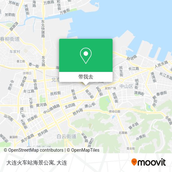 大连火车站海景公寓地图