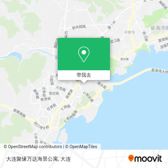 大连聚缘万达海景公寓地图