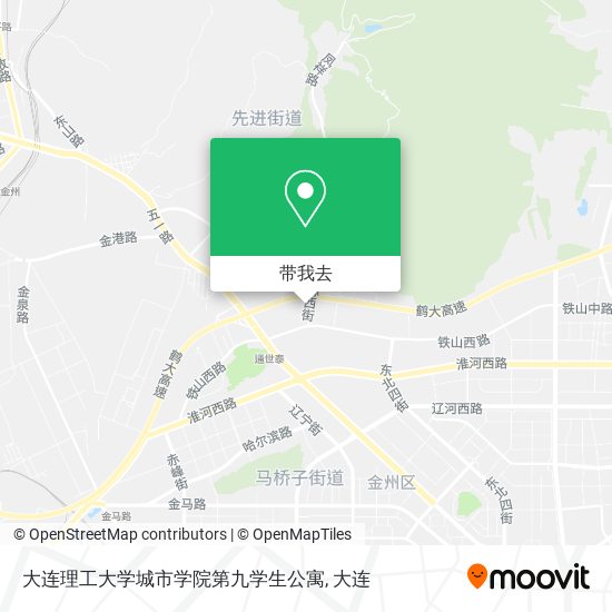 大连理工大学城市学院第九学生公寓地图