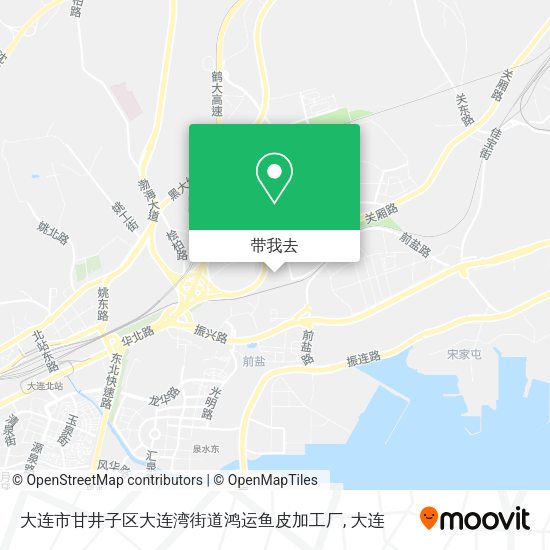 大连市甘井子区大连湾街道鸿运鱼皮加工厂地图