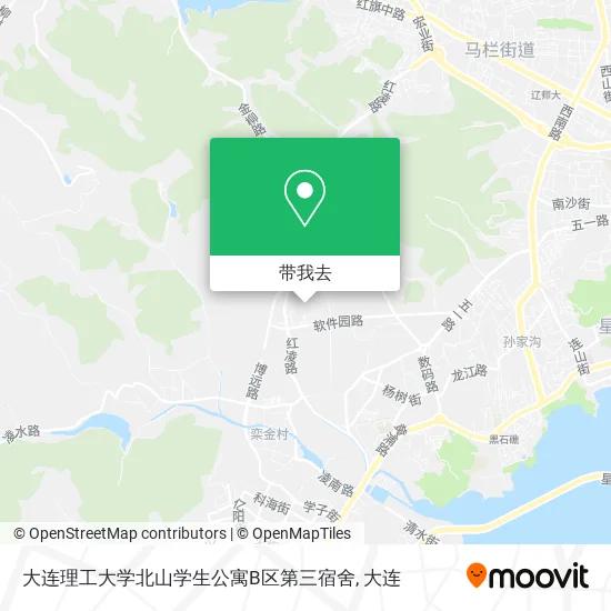 大连理工大学北山学生公寓B区第三宿舍地图