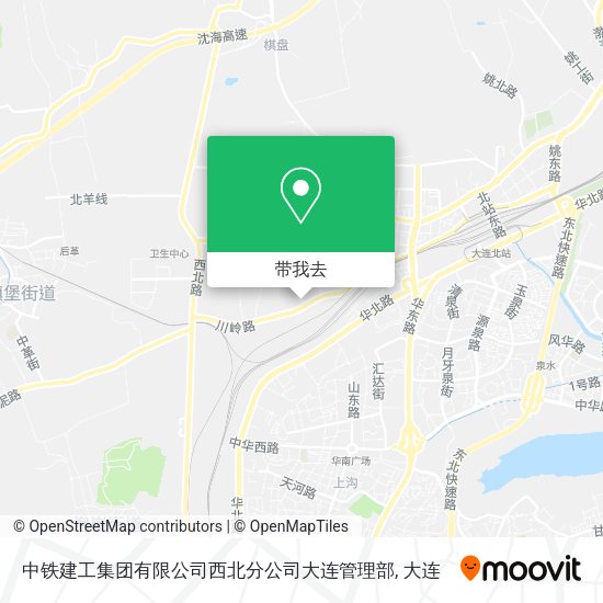 中铁建工集团有限公司西北分公司大连管理部地图
