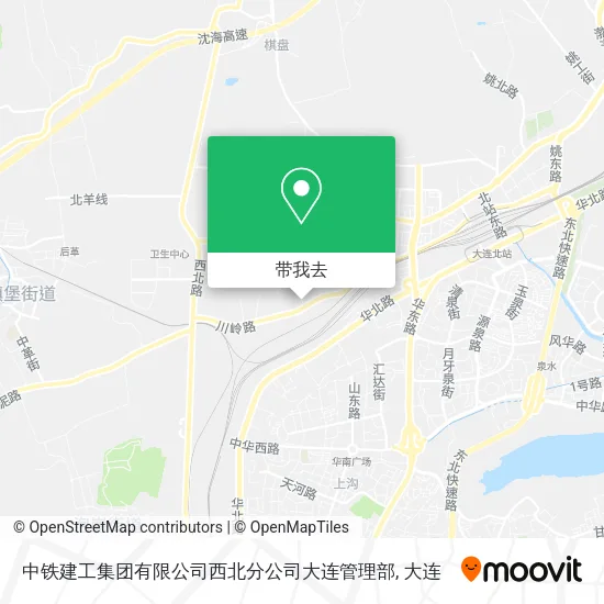 中铁建工集团有限公司西北分公司大连管理部地图