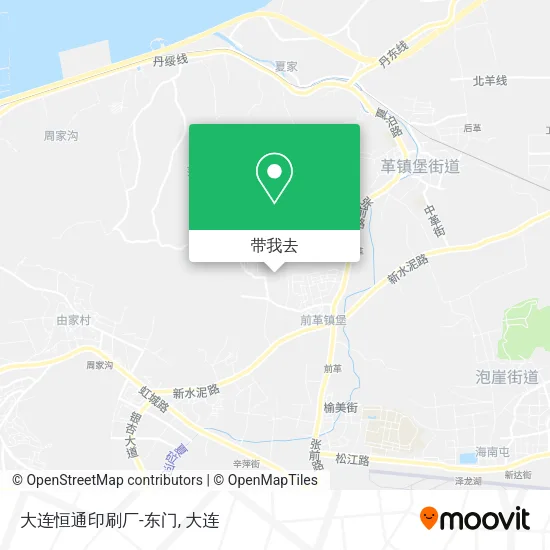 大连恒通印刷厂-东门地图