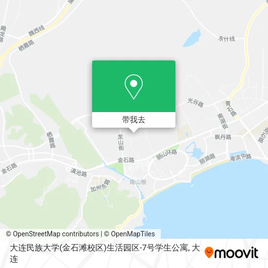 大连民族大学(金石滩校区)生活园区-7号学生公寓地图