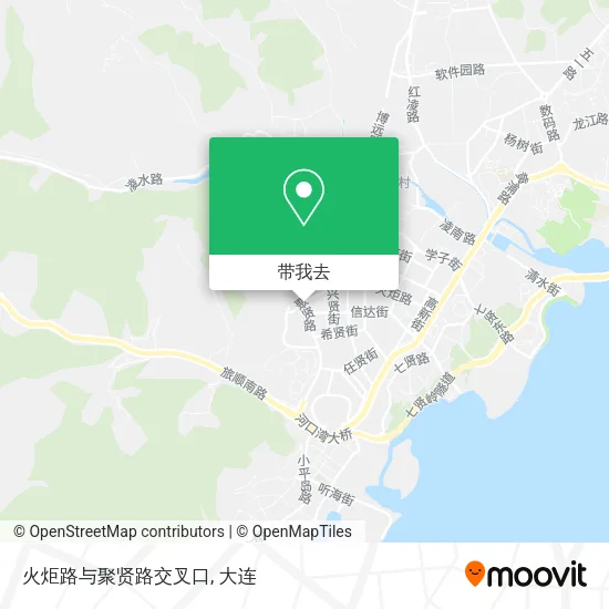 火炬路与聚贤路交叉口地图