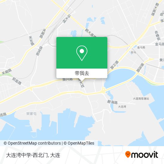 大连湾中学-西北门地图