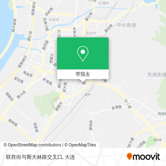 联胜街与斯大林路交叉口地图