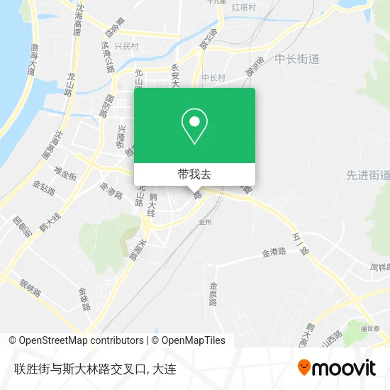 联胜街与斯大林路交叉口地图