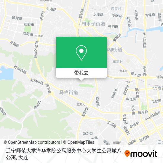 辽宁师范大学海华学院公寓服务中心大学生公寓城八公寓地图