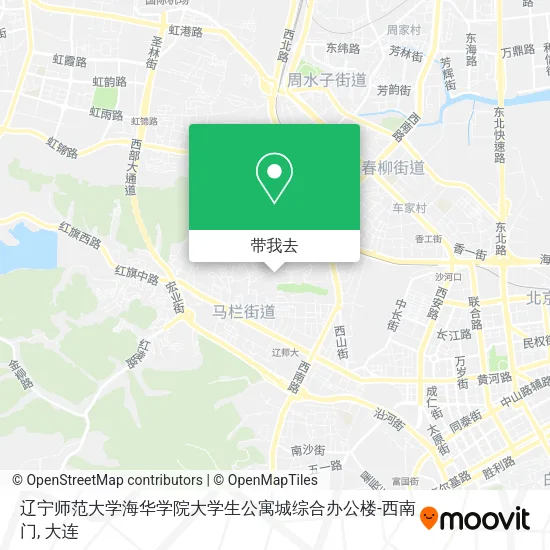 辽宁师范大学海华学院大学生公寓城综合办公楼-西南门地图