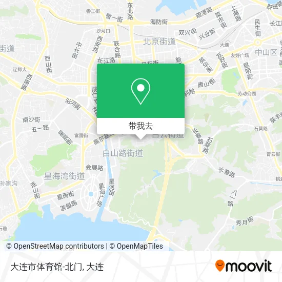 大连市体育馆-北门地图