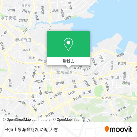 长海上泉海鲜批发零售地图