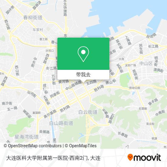 大连医科大学附属第一医院-西南2门地图