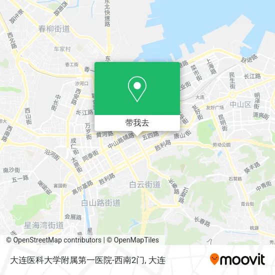 大连医科大学附属第一医院-西南2门地图