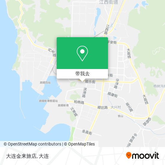 大连金来旅店地图
