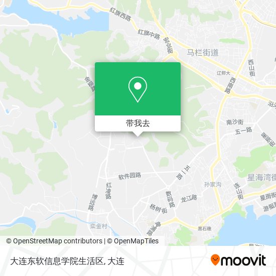 大连东软信息学院生活区地图