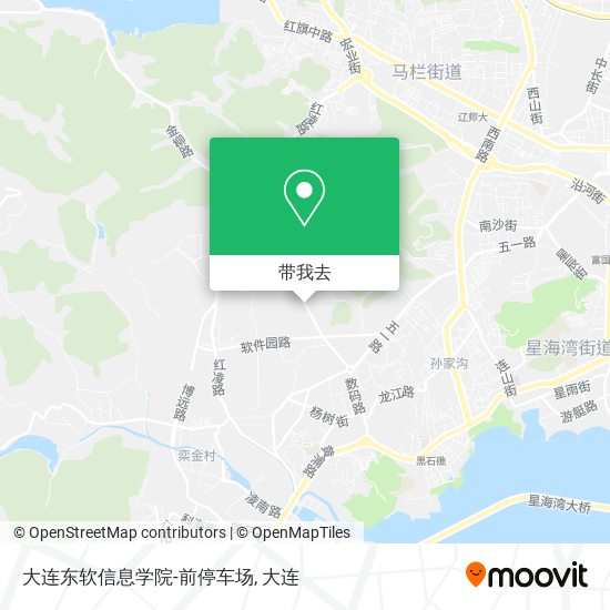 大连东软信息学院-前停车场地图