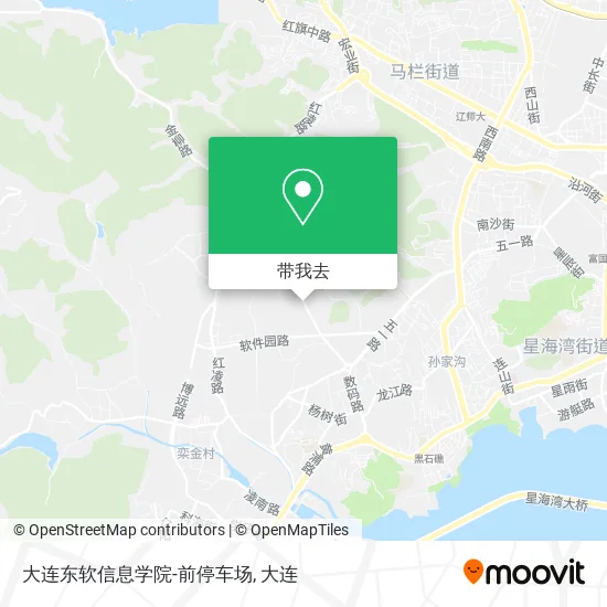 大连东软信息学院-前停车场地图