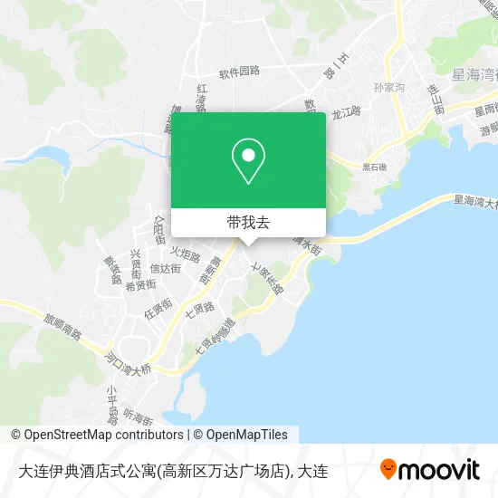 大连伊典酒店式公寓(高新区万达广场店)地图