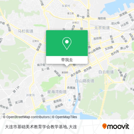 大连市基础美术教育学会教学基地地图