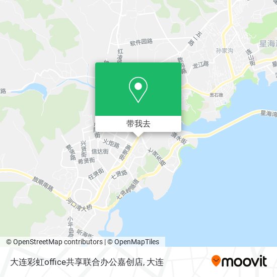大连彩虹office共享联合办公嘉创店地图