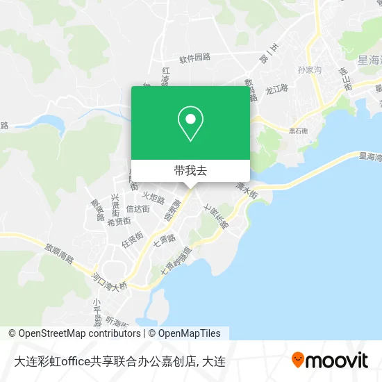 大连彩虹office共享联合办公嘉创店地图